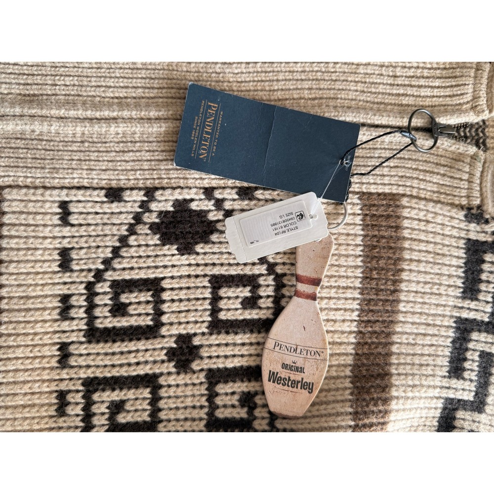 Pendleton The Original Westerly Big Lebowski Cardigan Sweater Lambs Wool Mens L - Picture 10 of 10